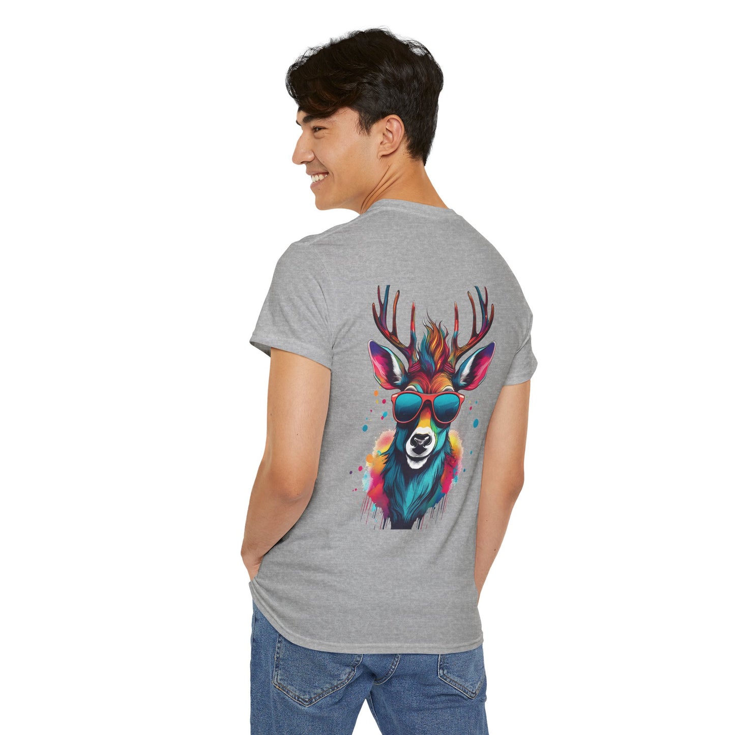 T-Shirt - Psychedelic Deer with Sunglasses