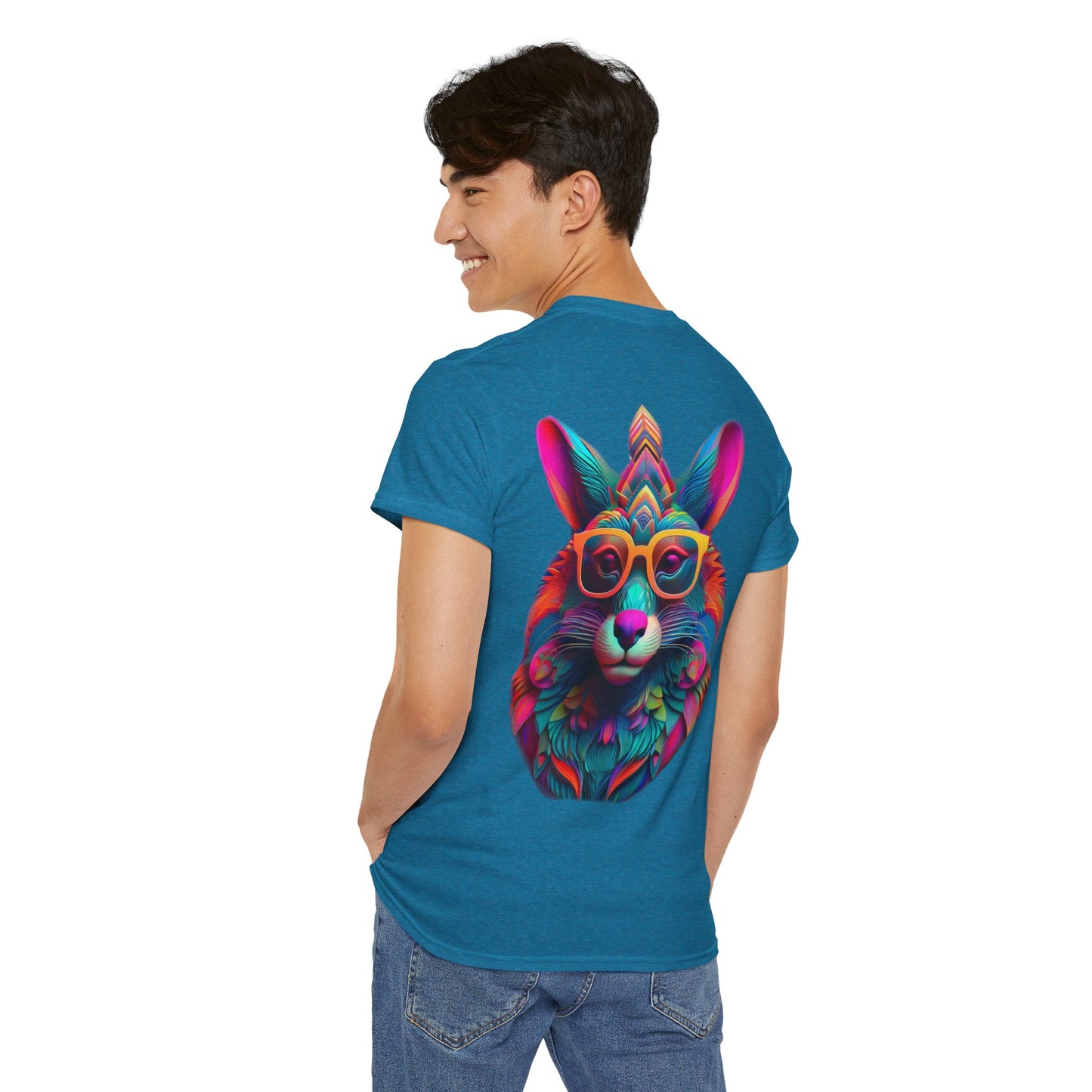 T-Shirt - Psychedelic Wolf with Sunglasses