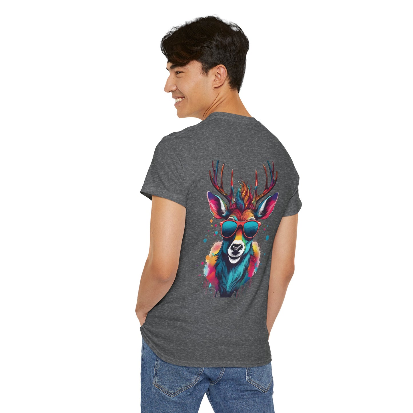 T-Shirt - Psychedelic Deer with Sunglasses