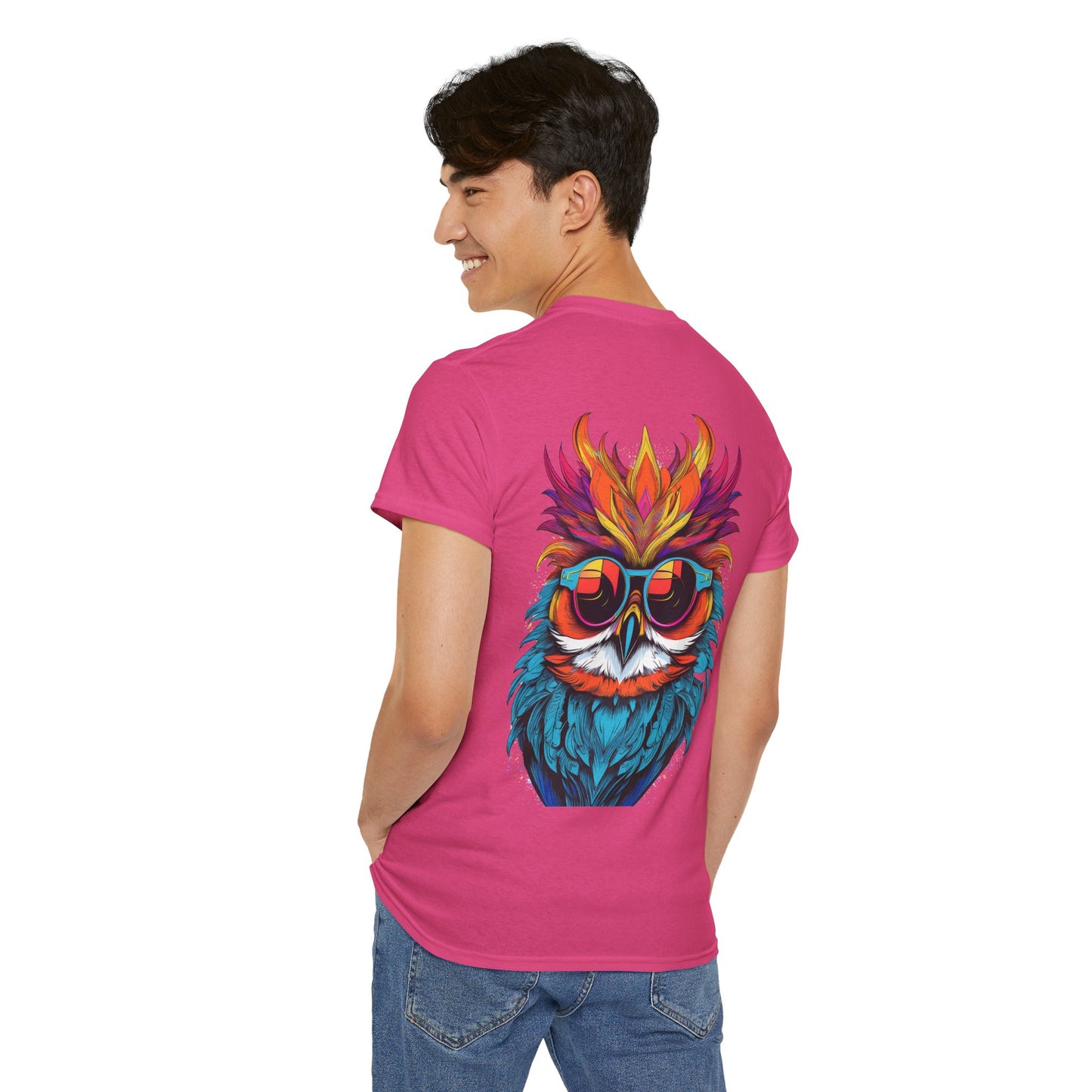 T-Shirt - Psychedelic Owl with Sunglasses