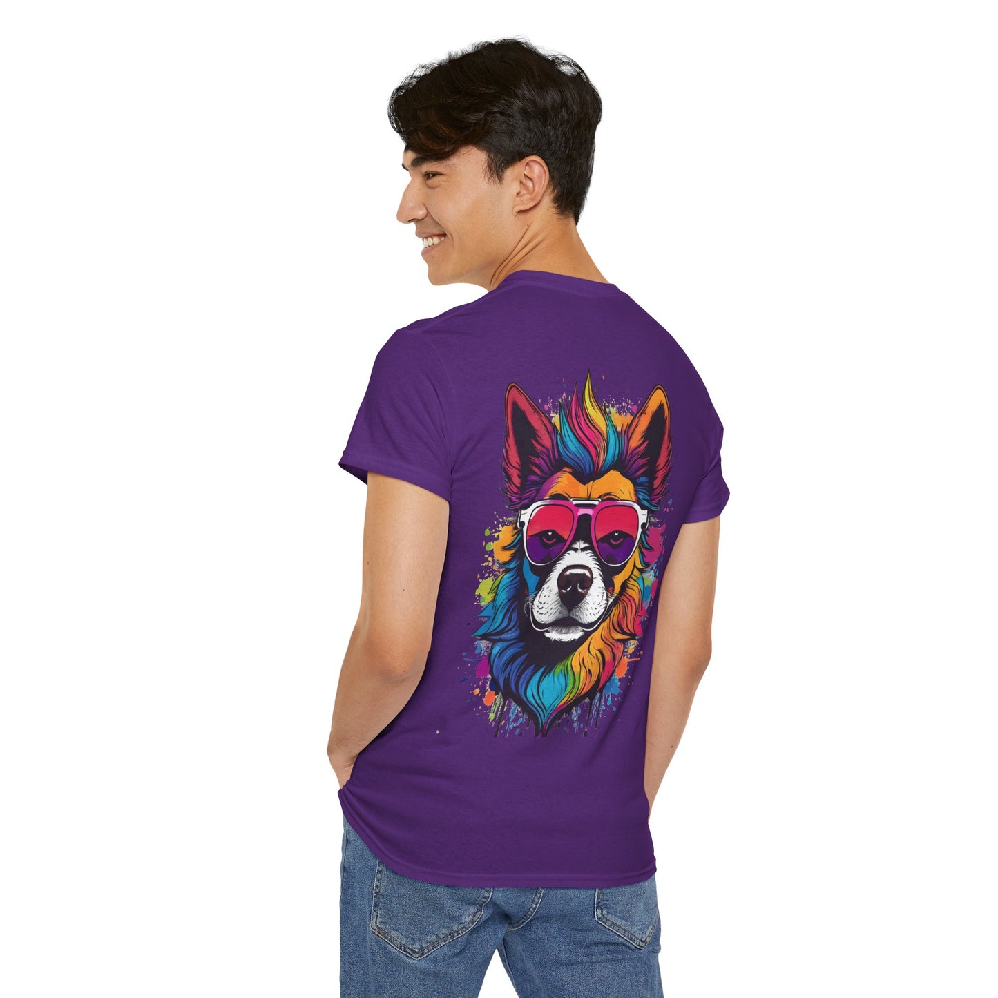 T-Shirt - Psychedelic Dog with Sunglasses