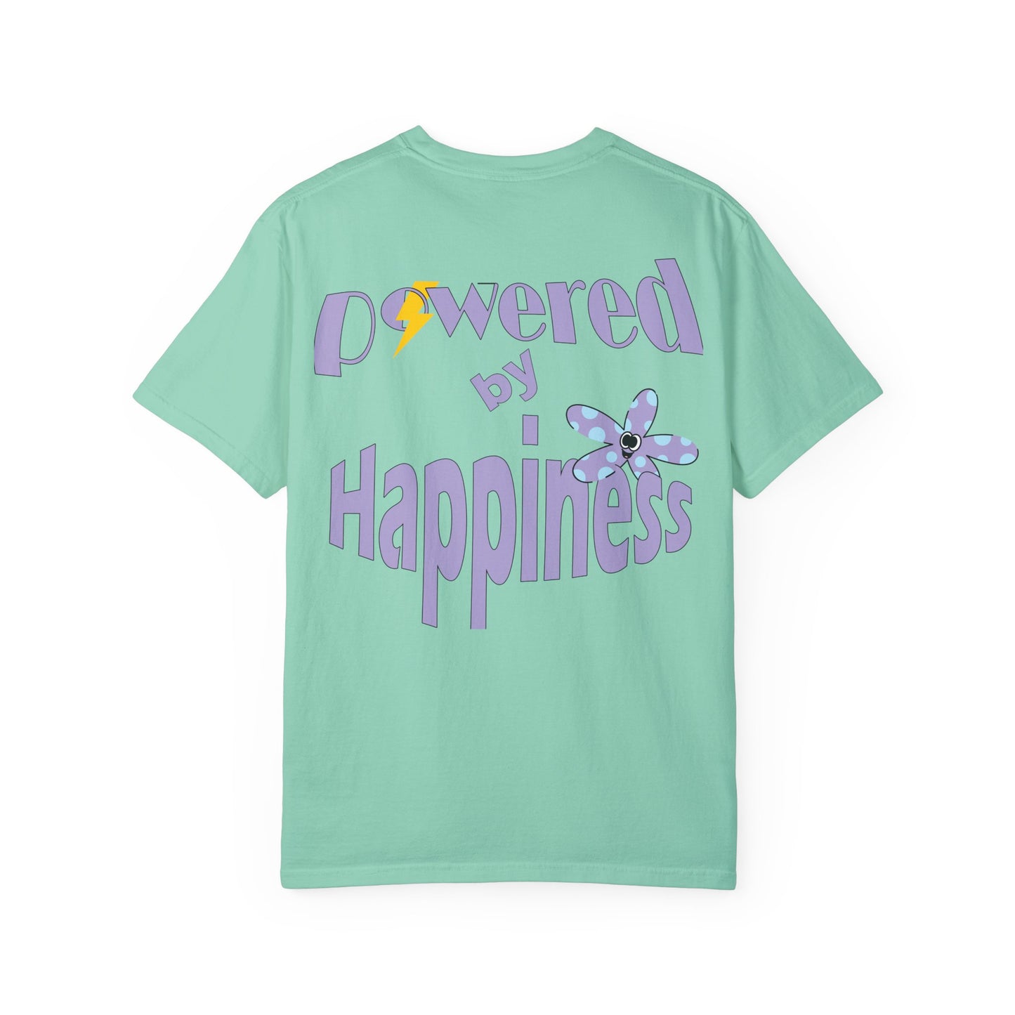 Powered By Happiness Unisex Garment-Dyed T-shirt