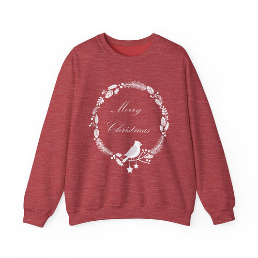 Christmas Cardinal Wreath Sweatshirt