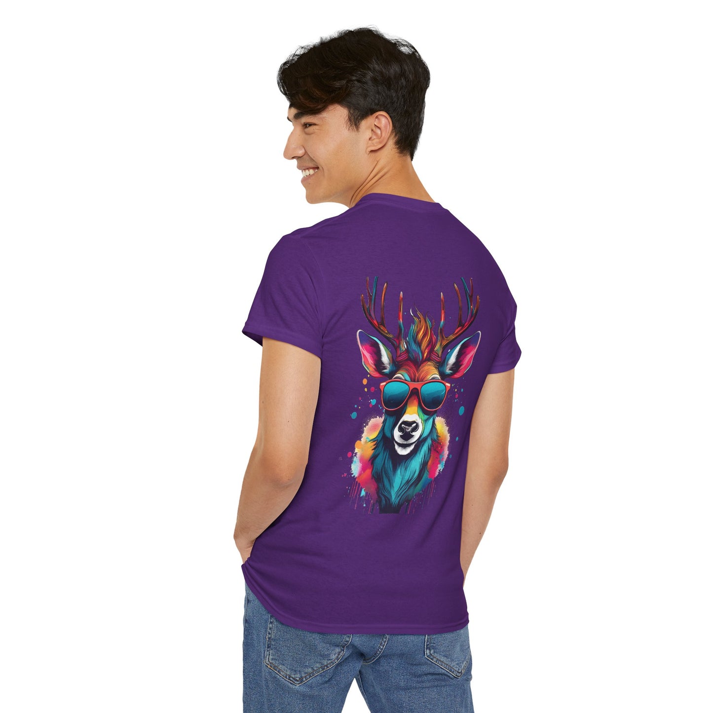 T-Shirt - Psychedelic Deer with Sunglasses