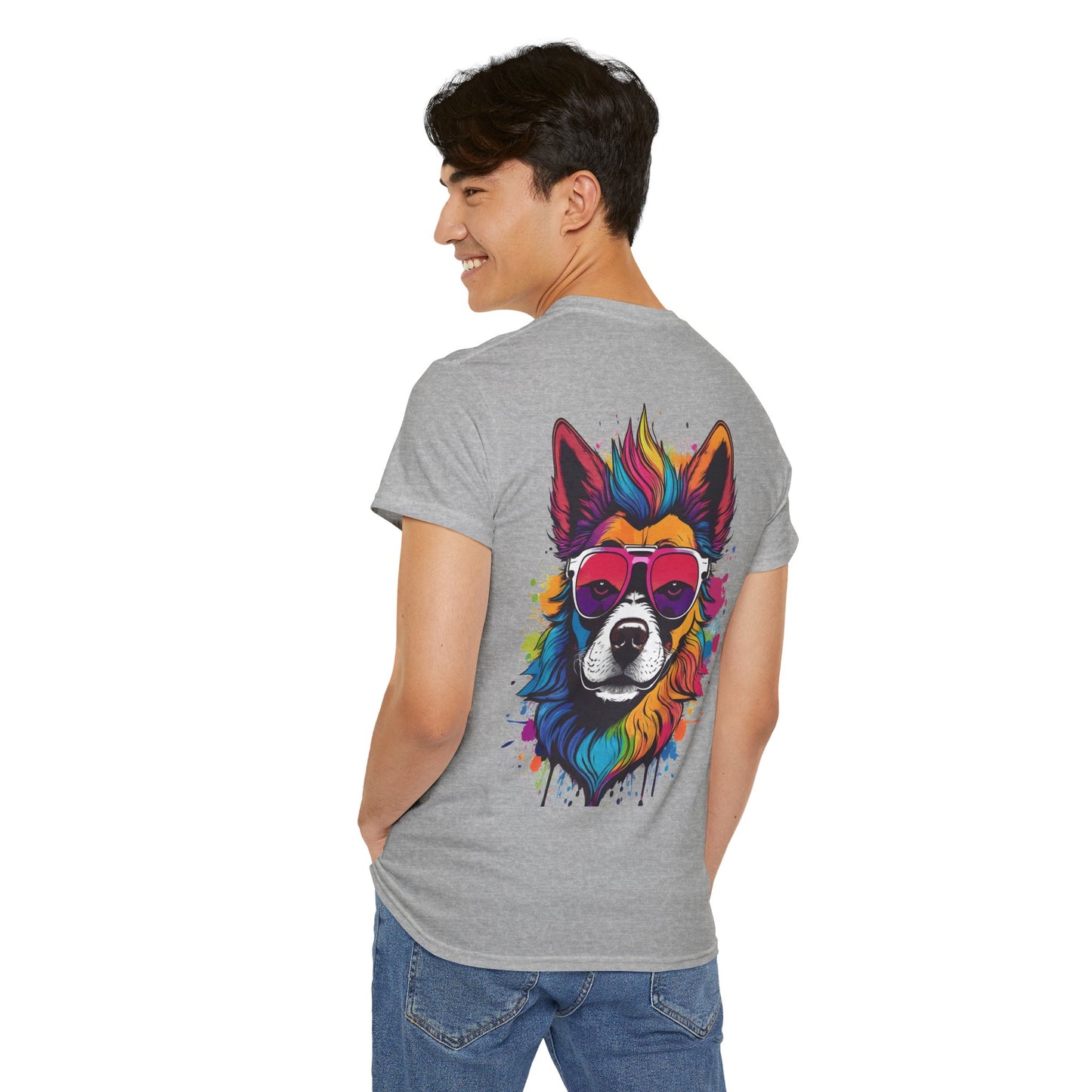 T-Shirt - Psychedelic Dog with Sunglasses