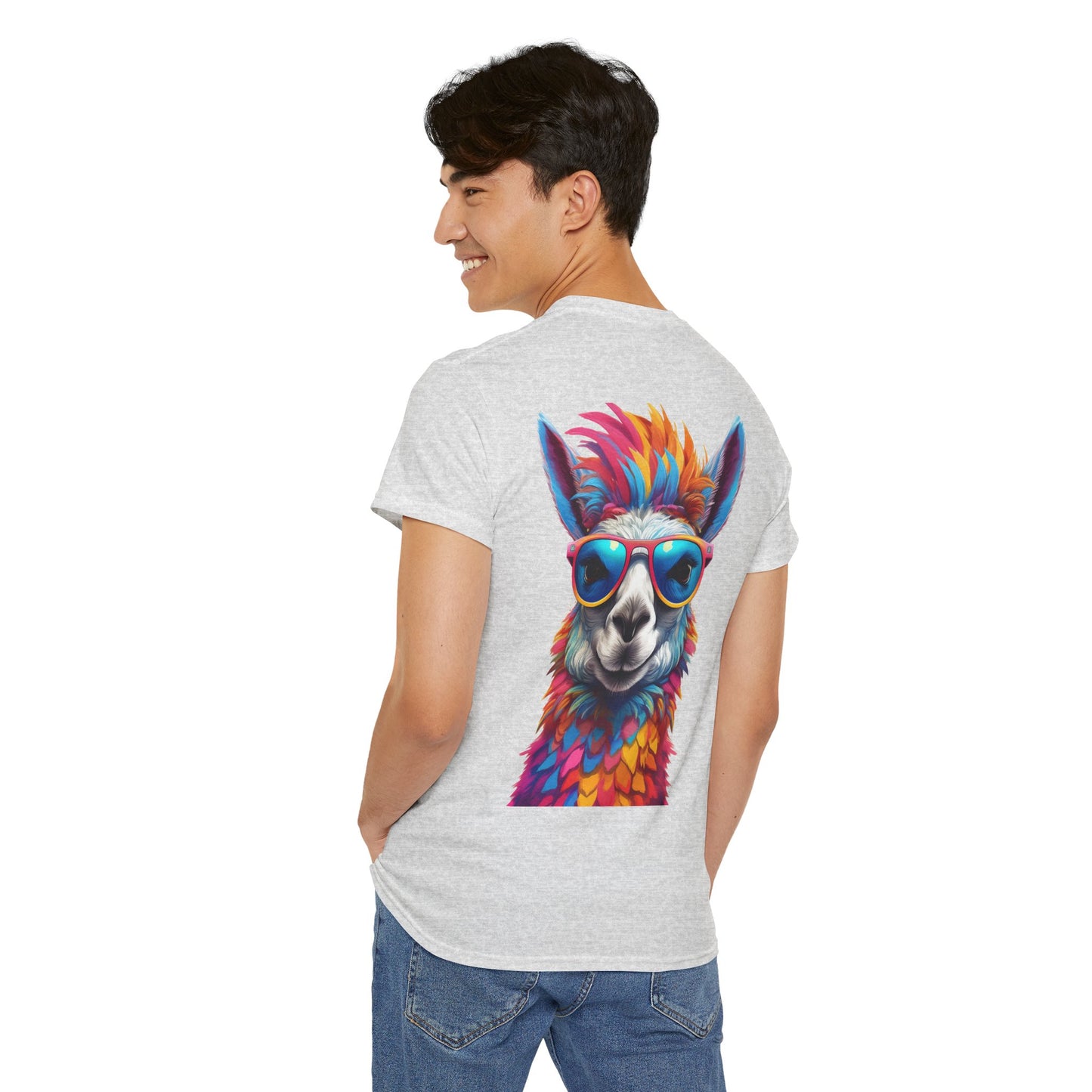 T-Shirt - Psychedelic Llama with Sunglasses