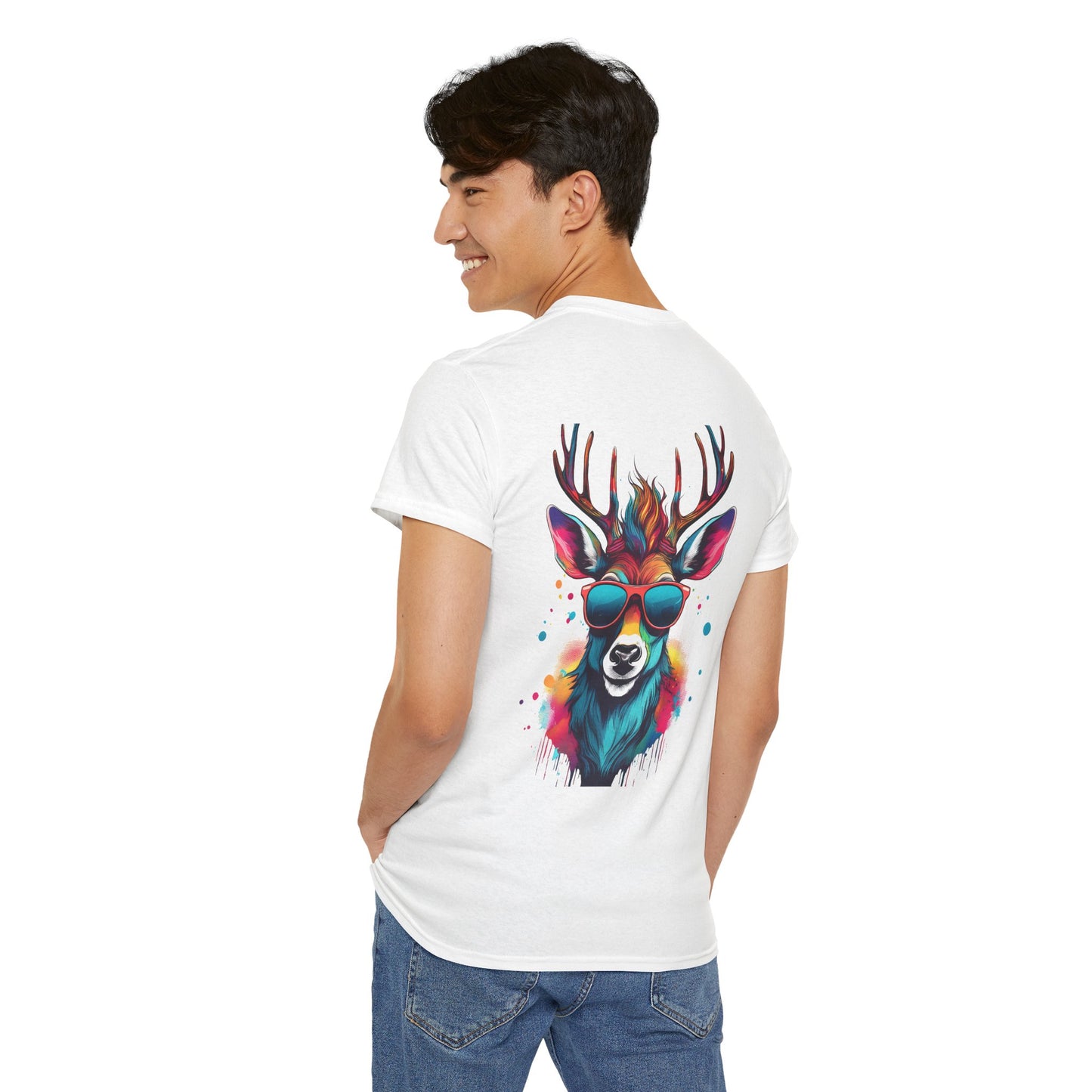 T-Shirt - Psychedelic Deer with Sunglasses