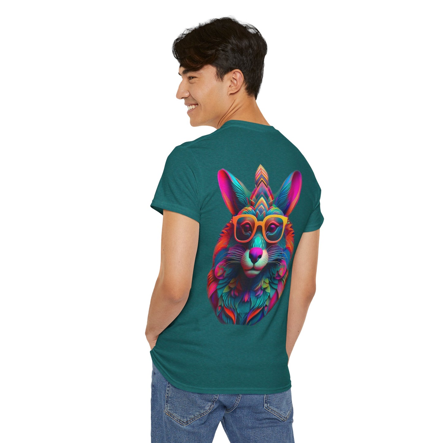 T-Shirt - Psychedelic Wolf with Sunglasses