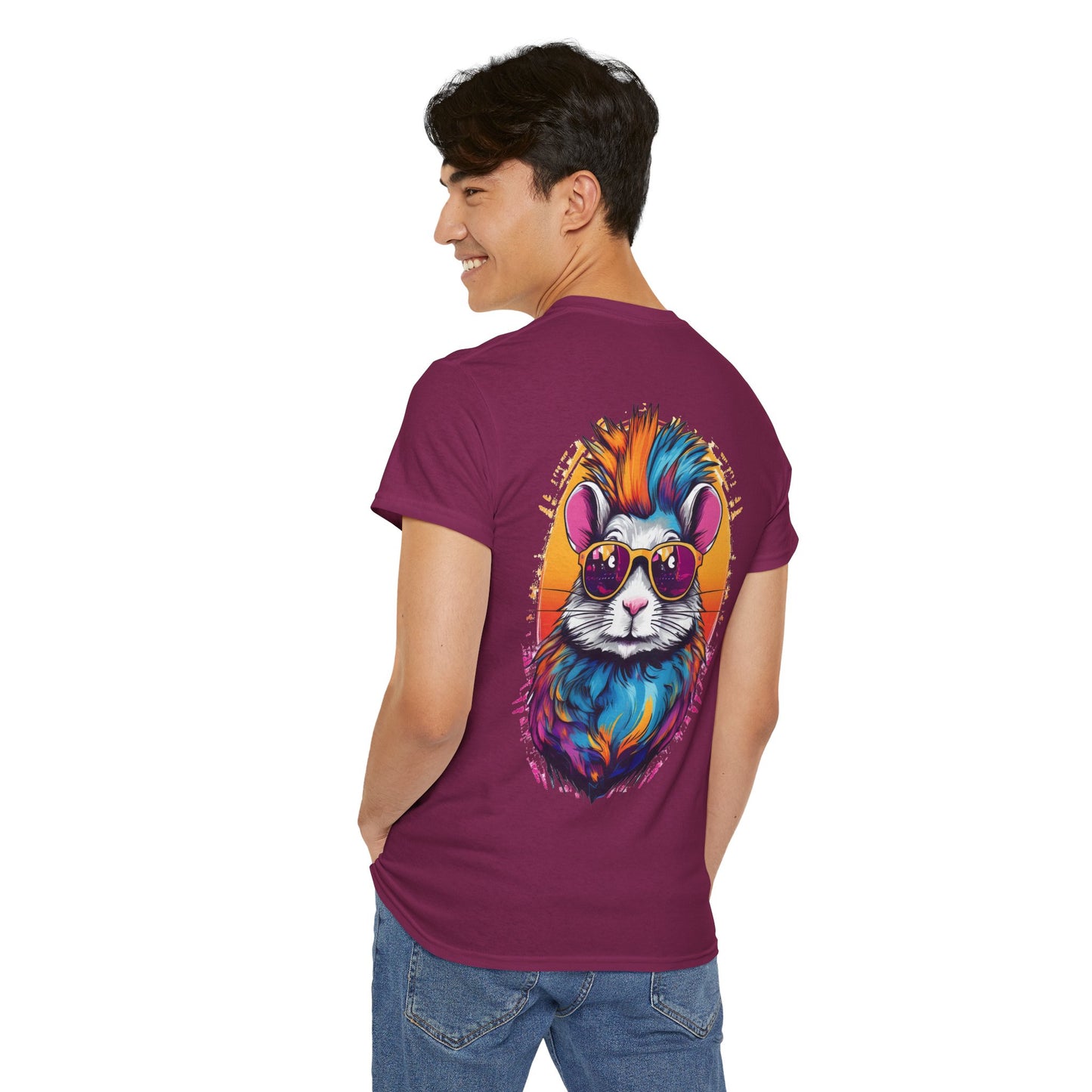 T-Shirt - Psychedelic Gerbil with Sunglasses