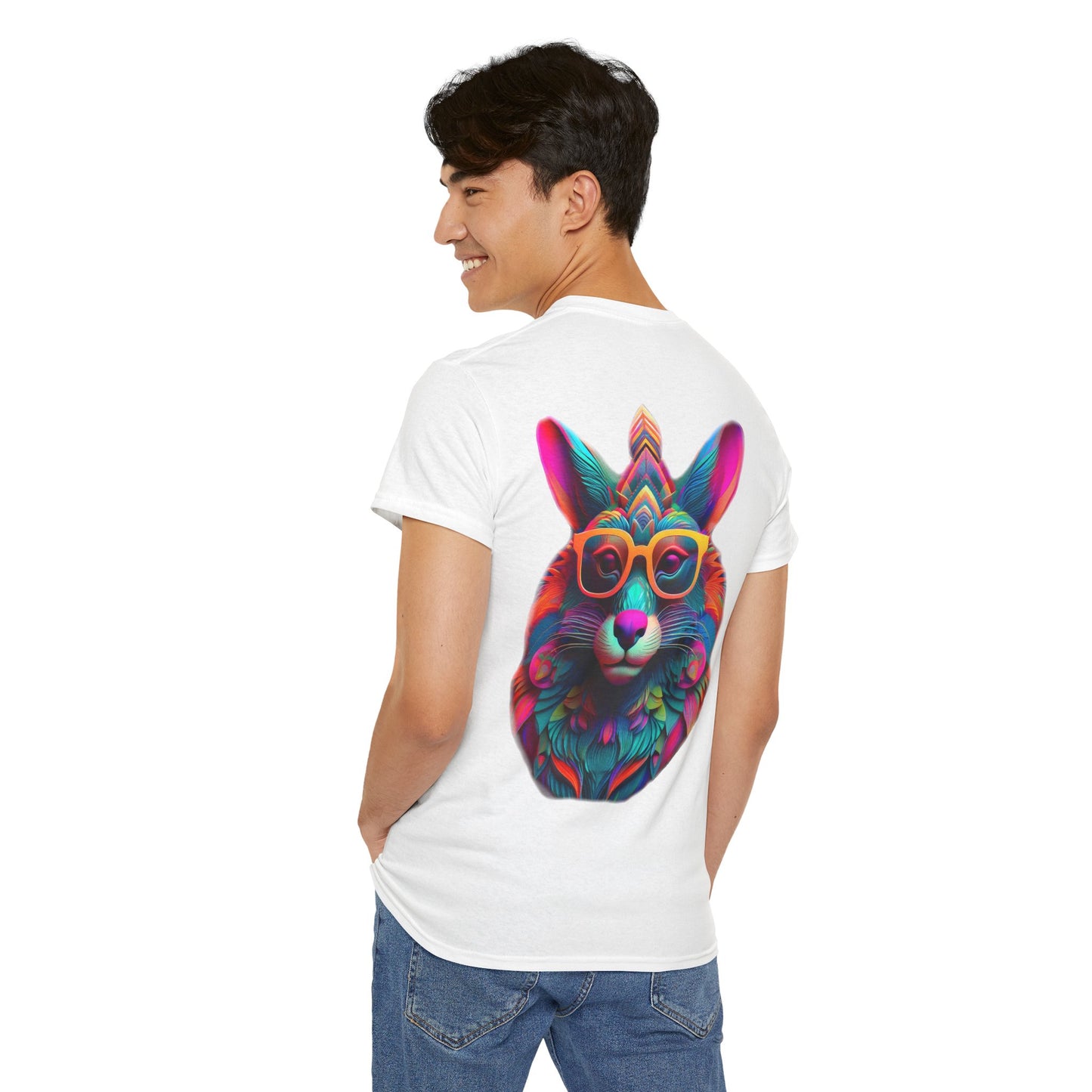 T-Shirt - Psychedelic Wolf with Sunglasses