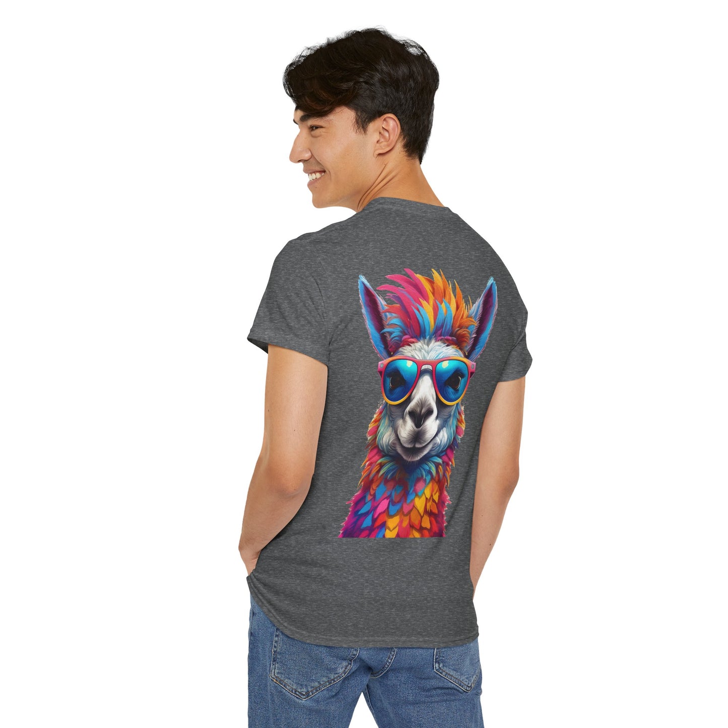 T-Shirt - Psychedelic Llama with Sunglasses