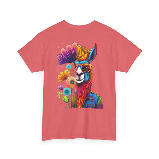 T-Shirt - Flower Child Llama with Sunglasses