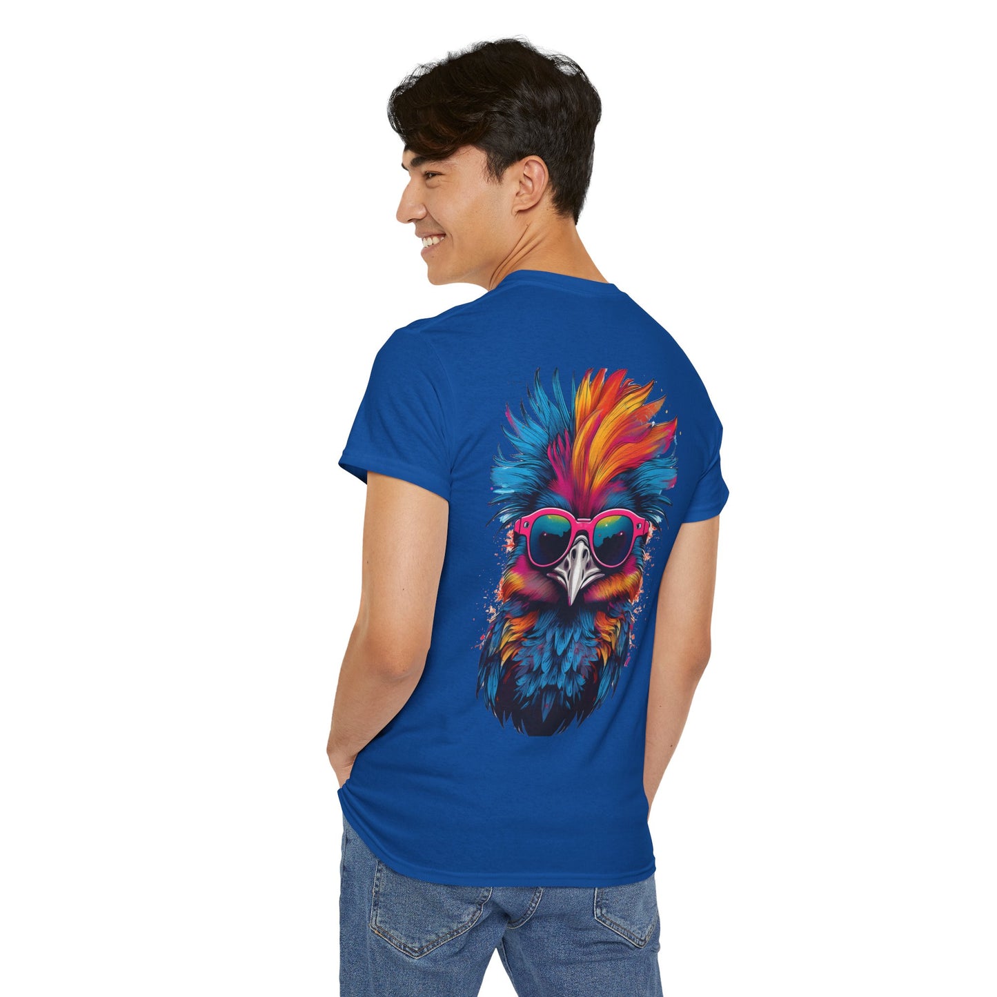 T-Shirt - Psychedelic Ostrich with Sunglasses