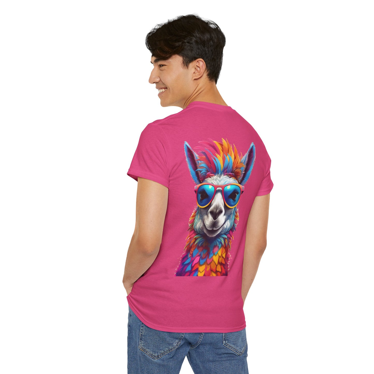 T-Shirt - Psychedelic Llama with Sunglasses