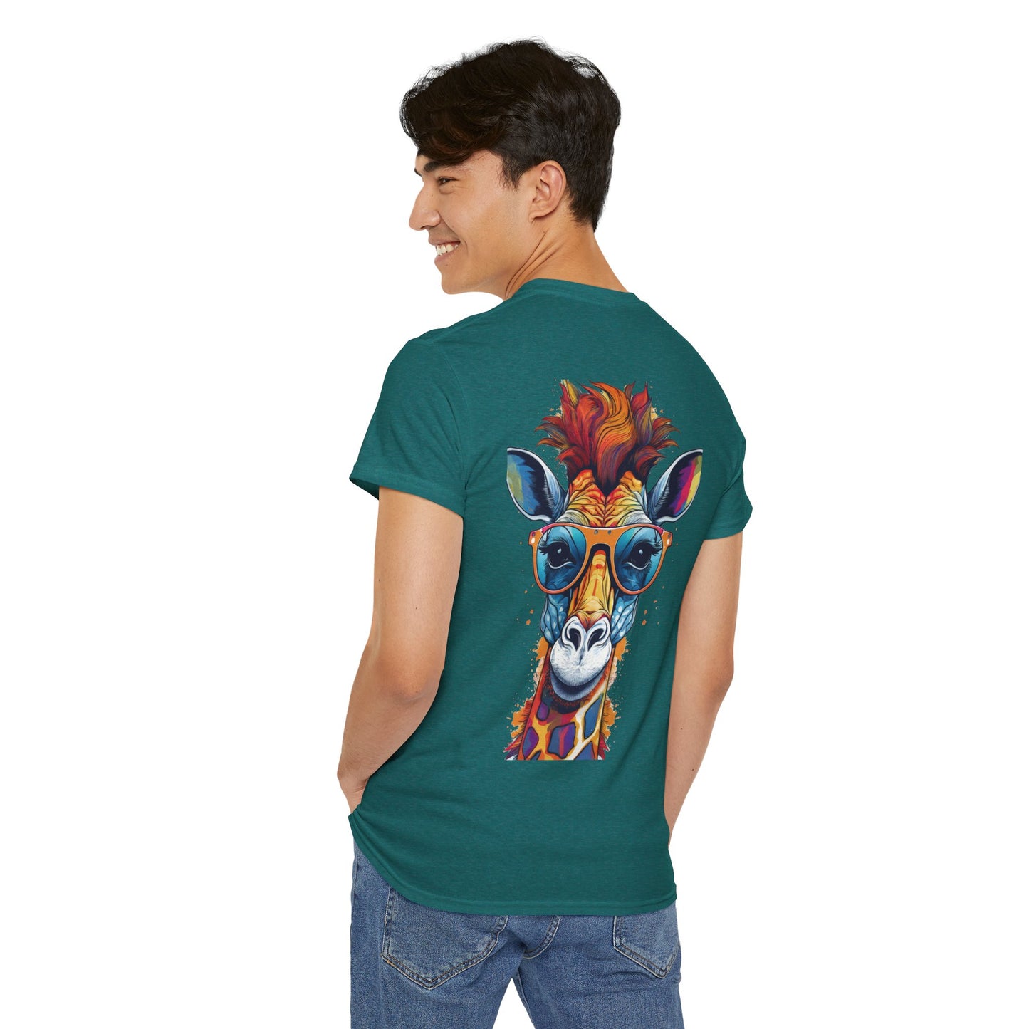 T-Shirt - Psychedelic Giraffe with Sunglasses