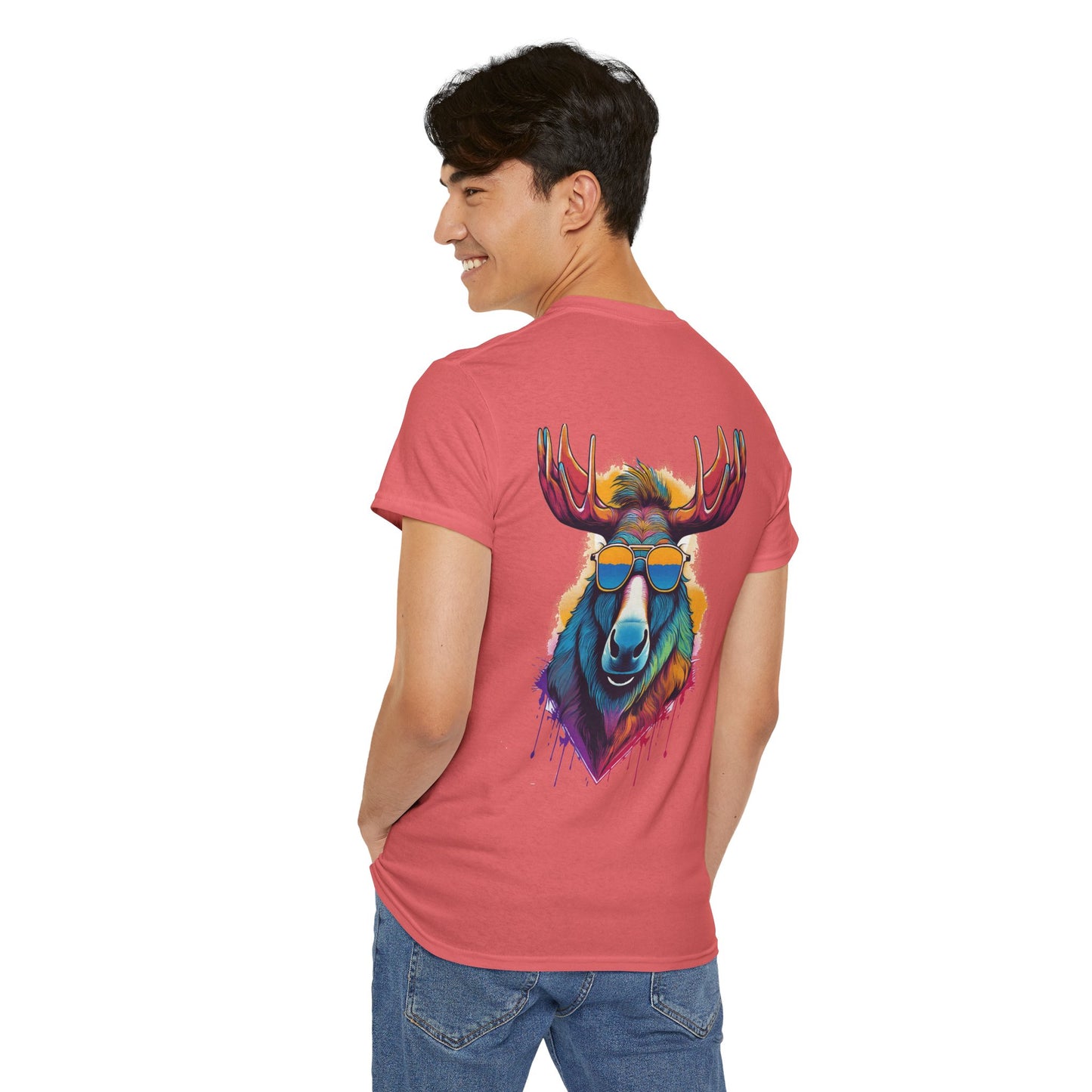 T-Shirt - Psychedelic Moose with Sunglasses