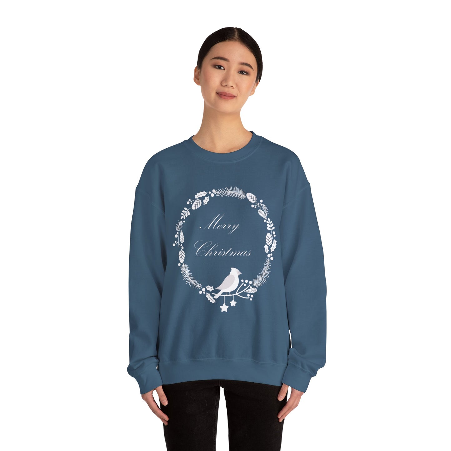 Christmas Cardinal Wreath Sweatshirt