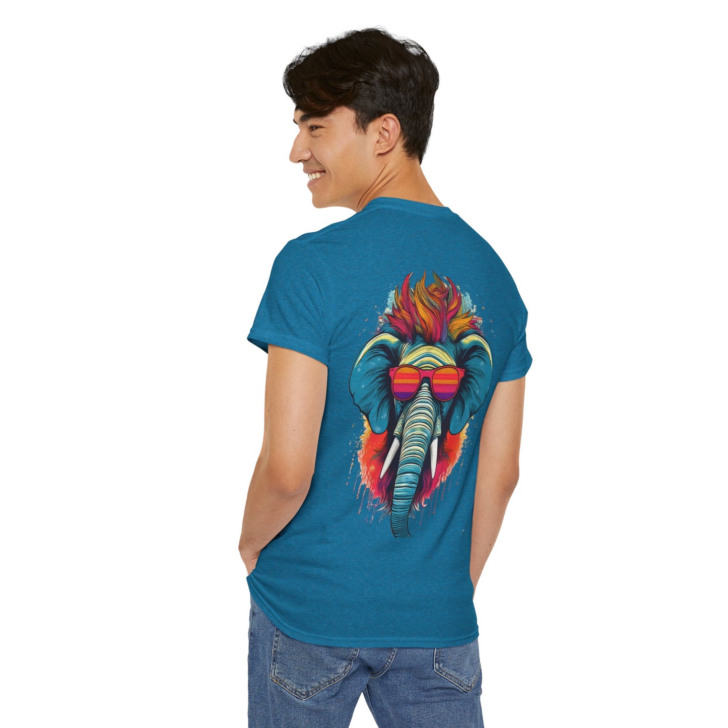 T-Shirt - Psychedelic Elephant with Sunglasses