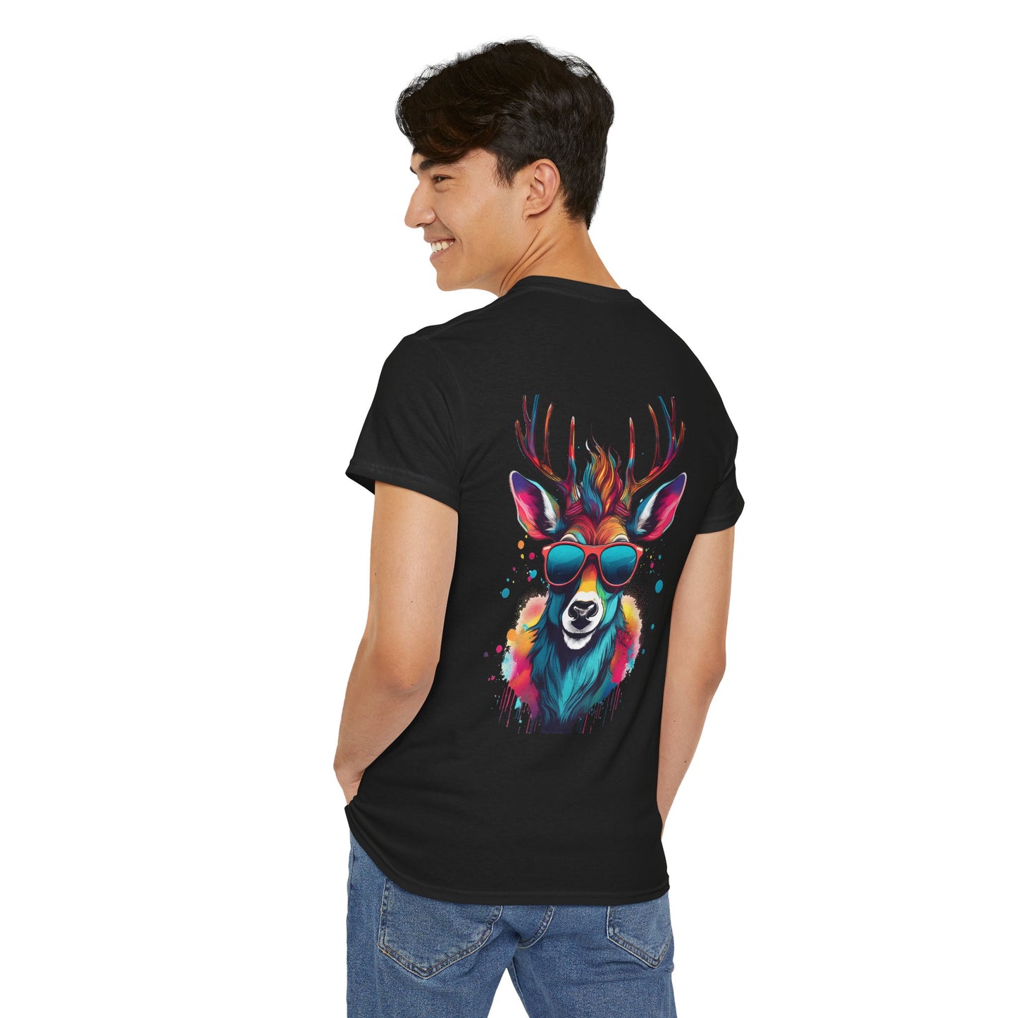 T-Shirt - Psychedelic Deer with Sunglasses