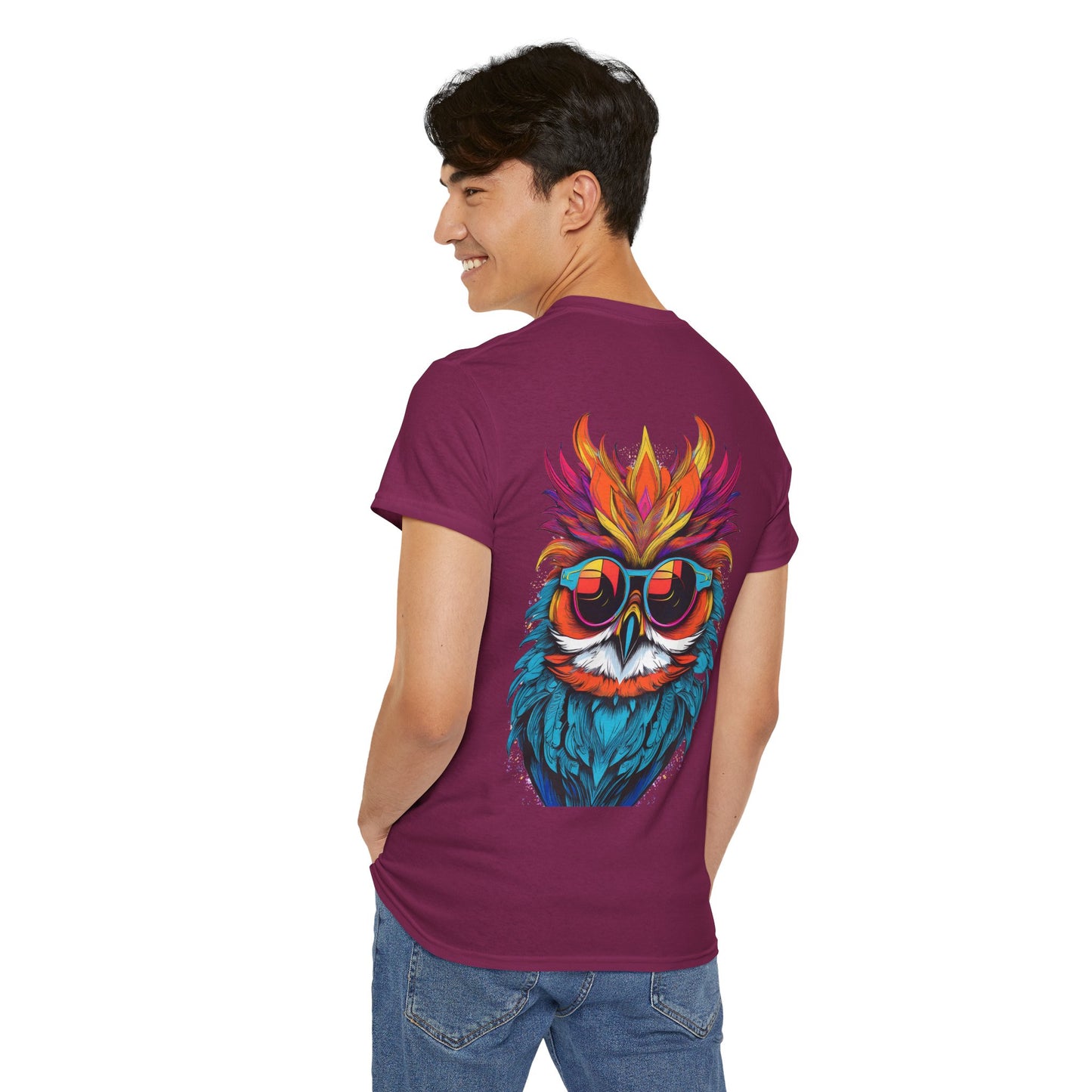 T-Shirt - Psychedelic Owl with Sunglasses