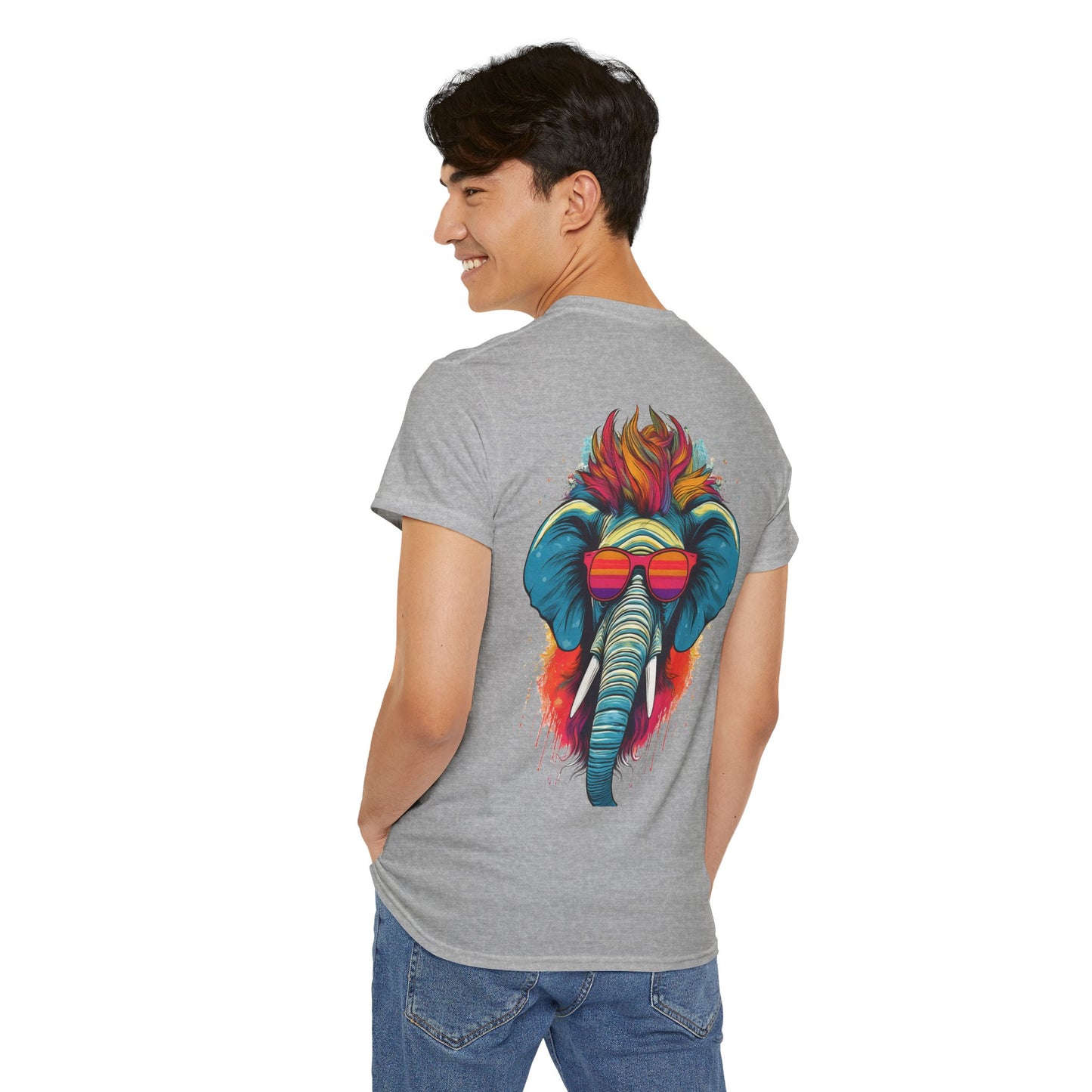 T-Shirt - Psychedelic Elephant with Sunglasses