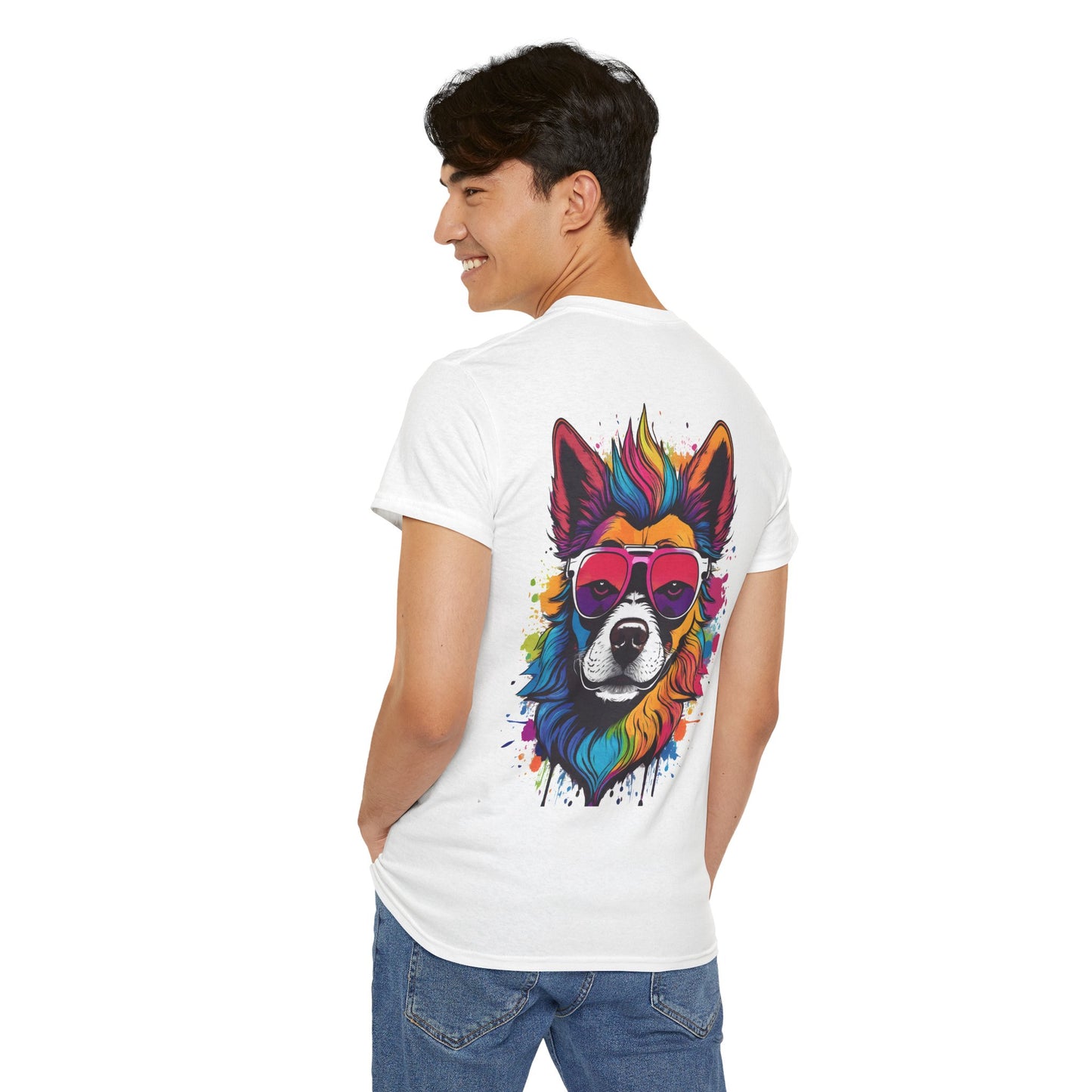 T-Shirt - Psychedelic Dog with Sunglasses