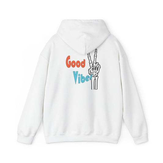 Good Vibes Skeleton Peace Sign Hoodie