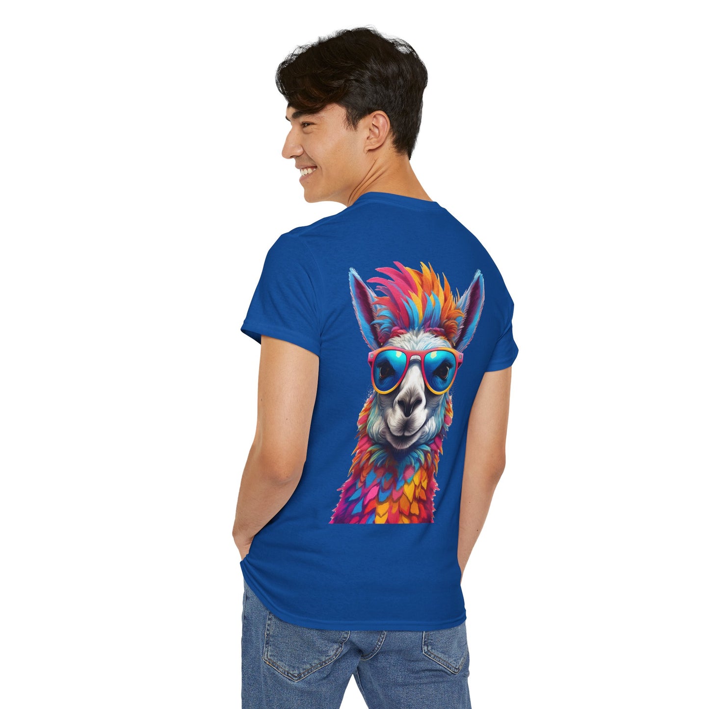 T-Shirt - Psychedelic Llama with Sunglasses