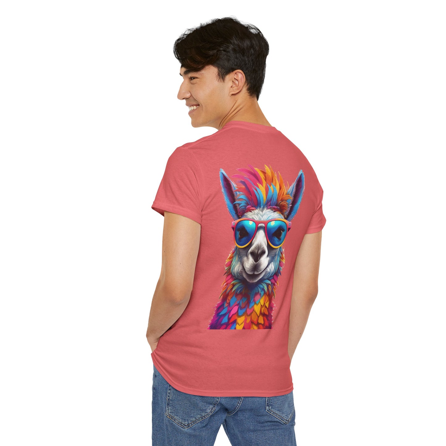 T-Shirt - Psychedelic Llama with Sunglasses