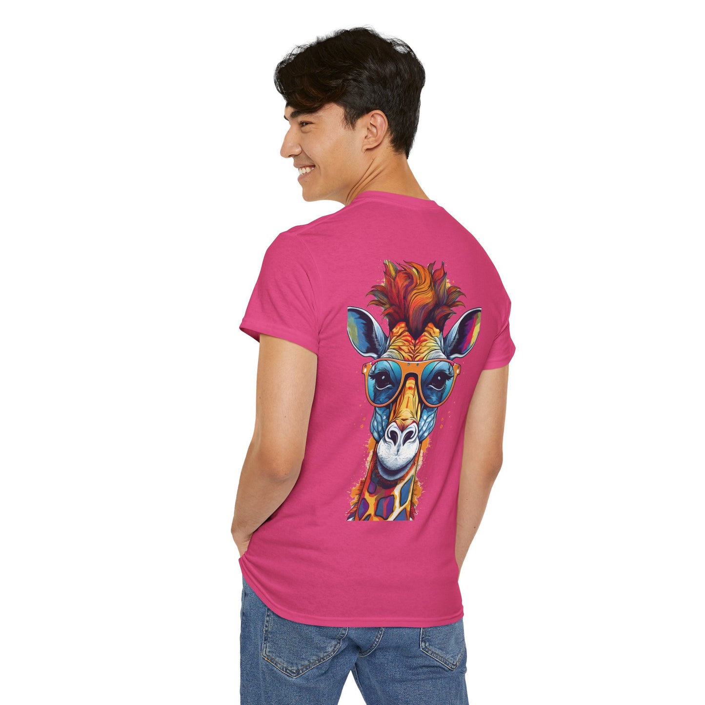 T-Shirt - Psychedelic Giraffe with Sunglasses