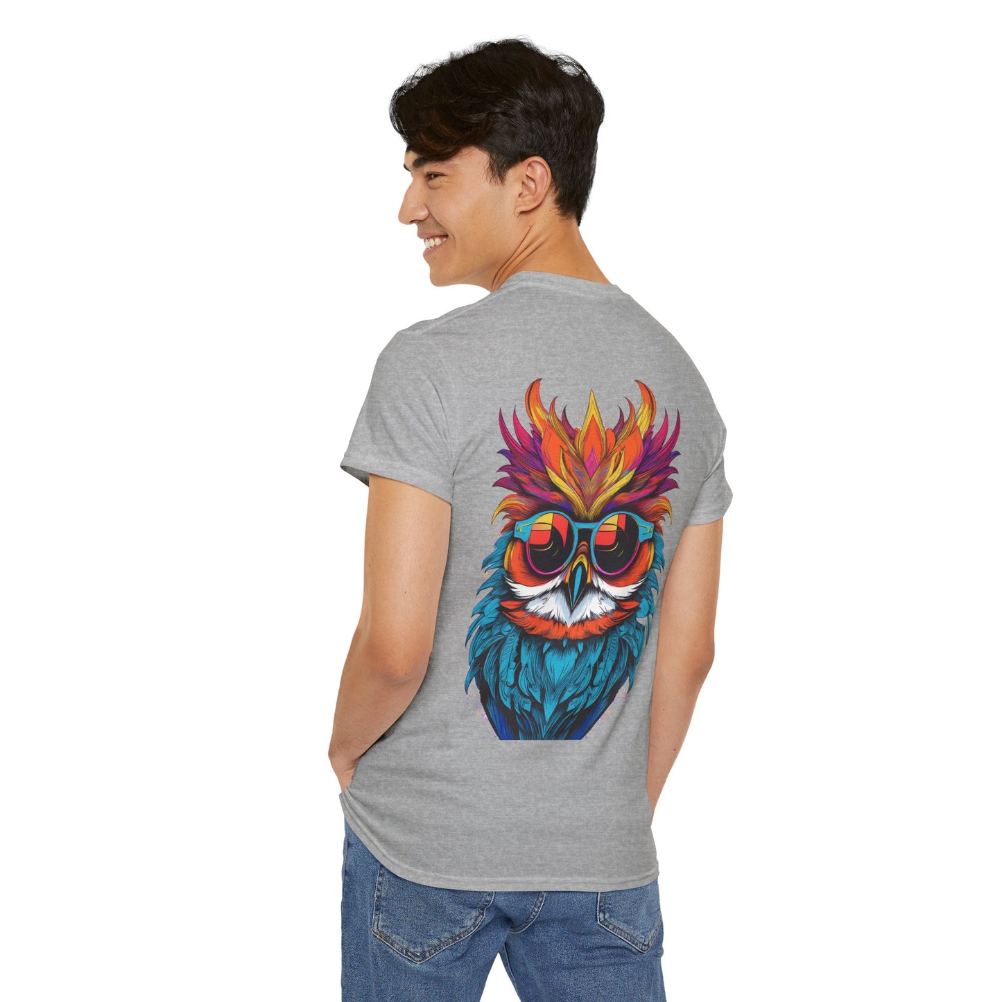 T-Shirt - Psychedelic Owl with Sunglasses