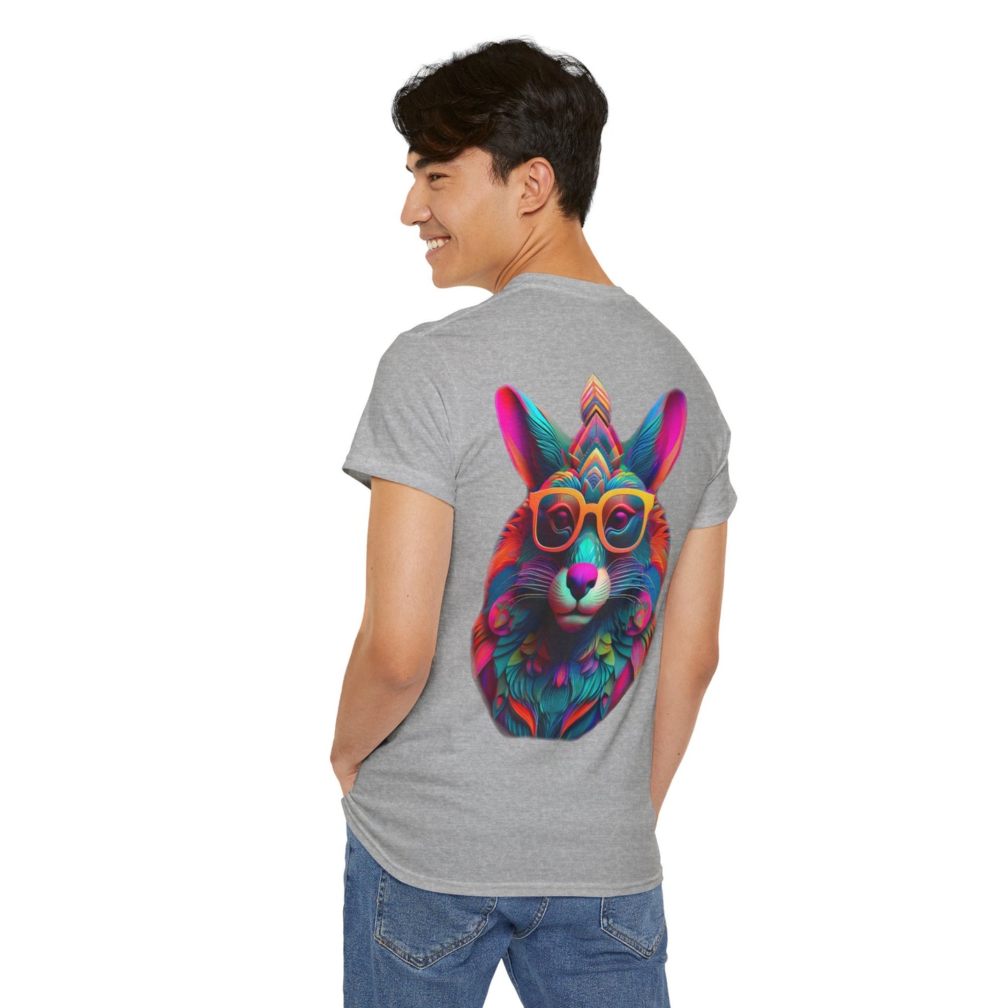 T-Shirt - Psychedelic Wolf with Sunglasses