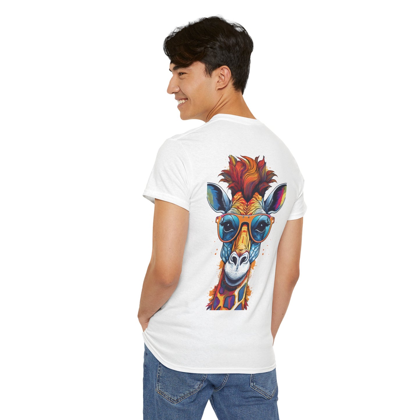 T-Shirt - Psychedelic Giraffe with Sunglasses