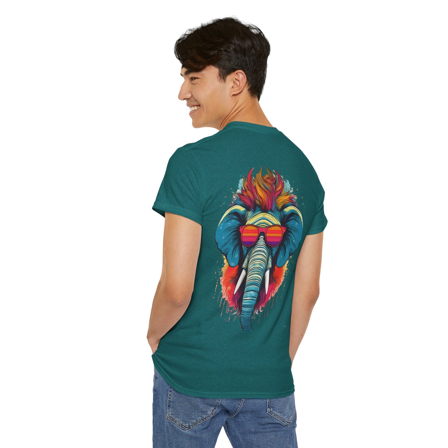 T-Shirt - Psychedelic Elephant with Sunglasses