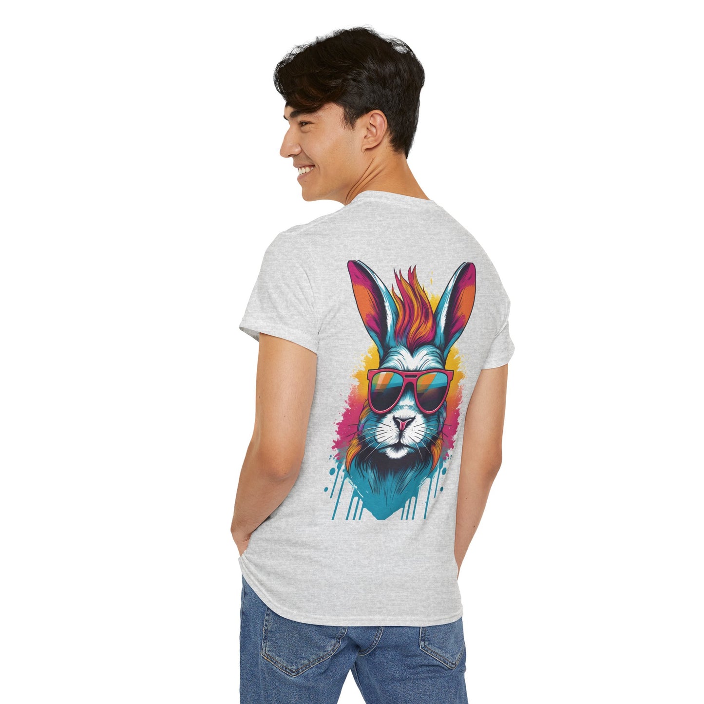 T-Shirt - Psychedelic Rabbit with Sunglasses