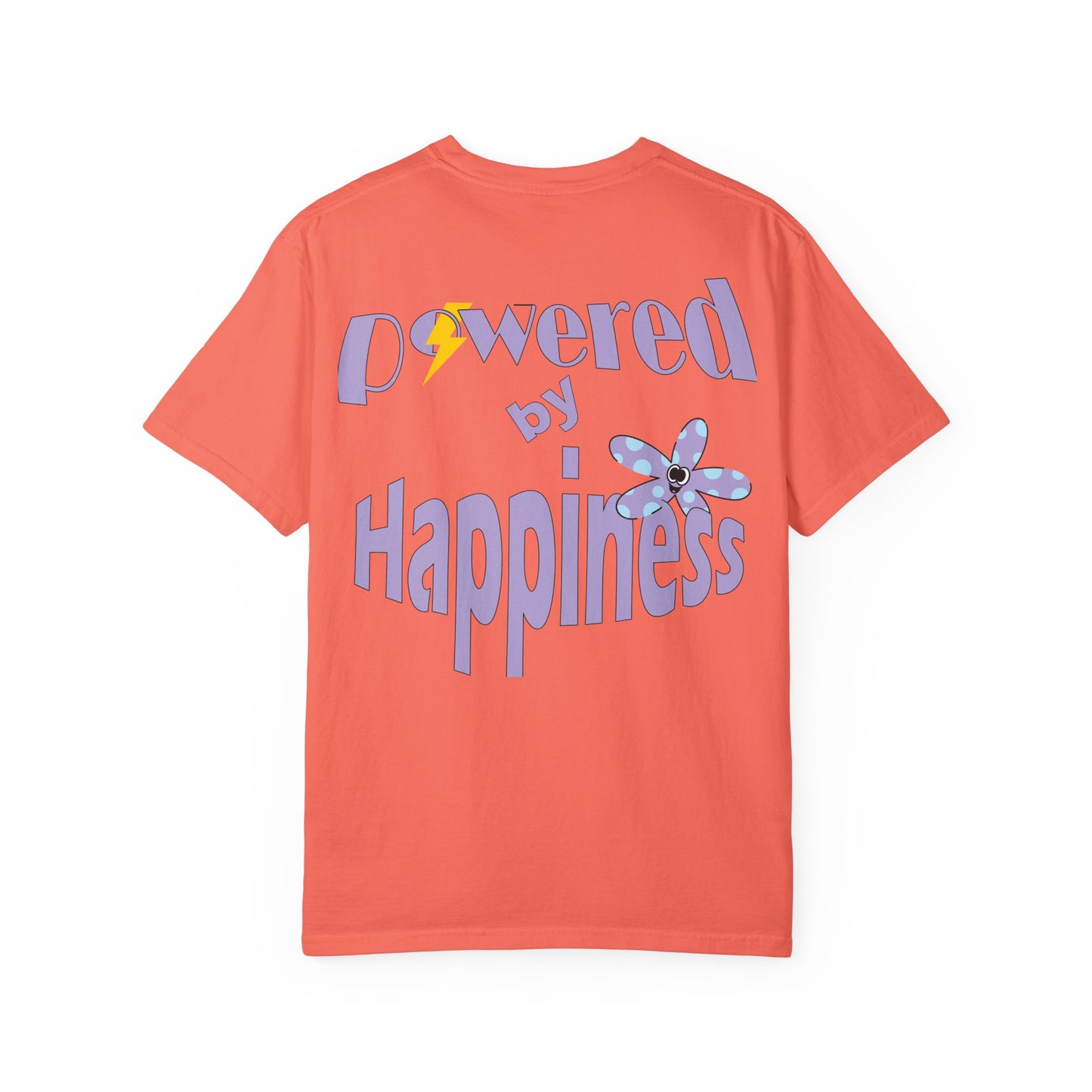 Powered By Happiness Unisex Garment-Dyed T-shirt