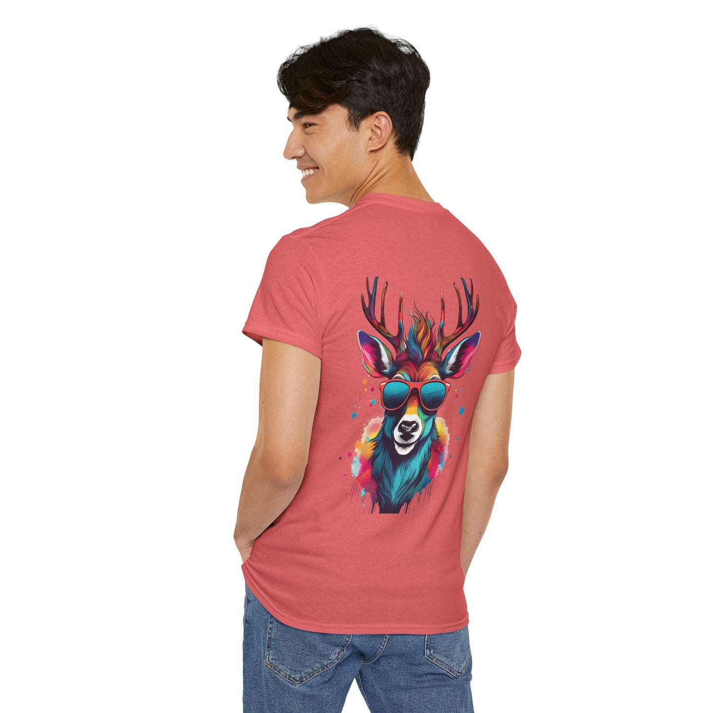 T-Shirt - Psychedelic Deer with Sunglasses