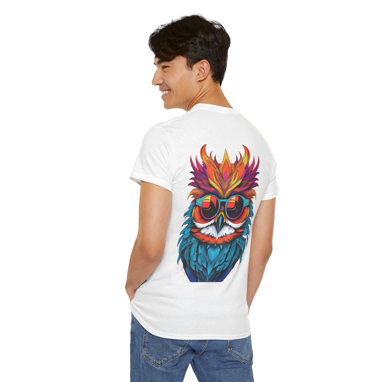 T-Shirt - Psychedelic Owl with Sunglasses