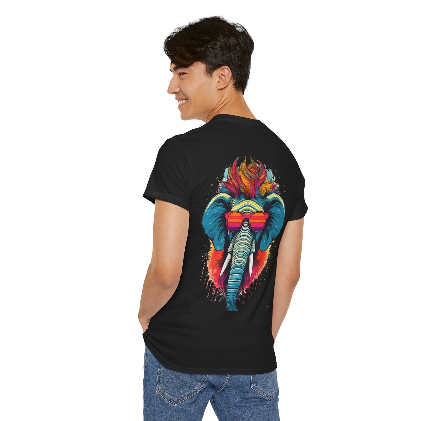 T-Shirt - Psychedelic Elephant with Sunglasses