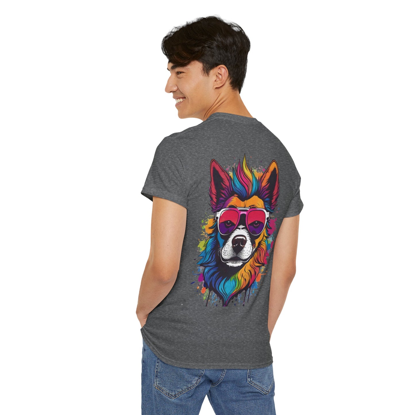 T-Shirt - Psychedelic Dog with Sunglasses