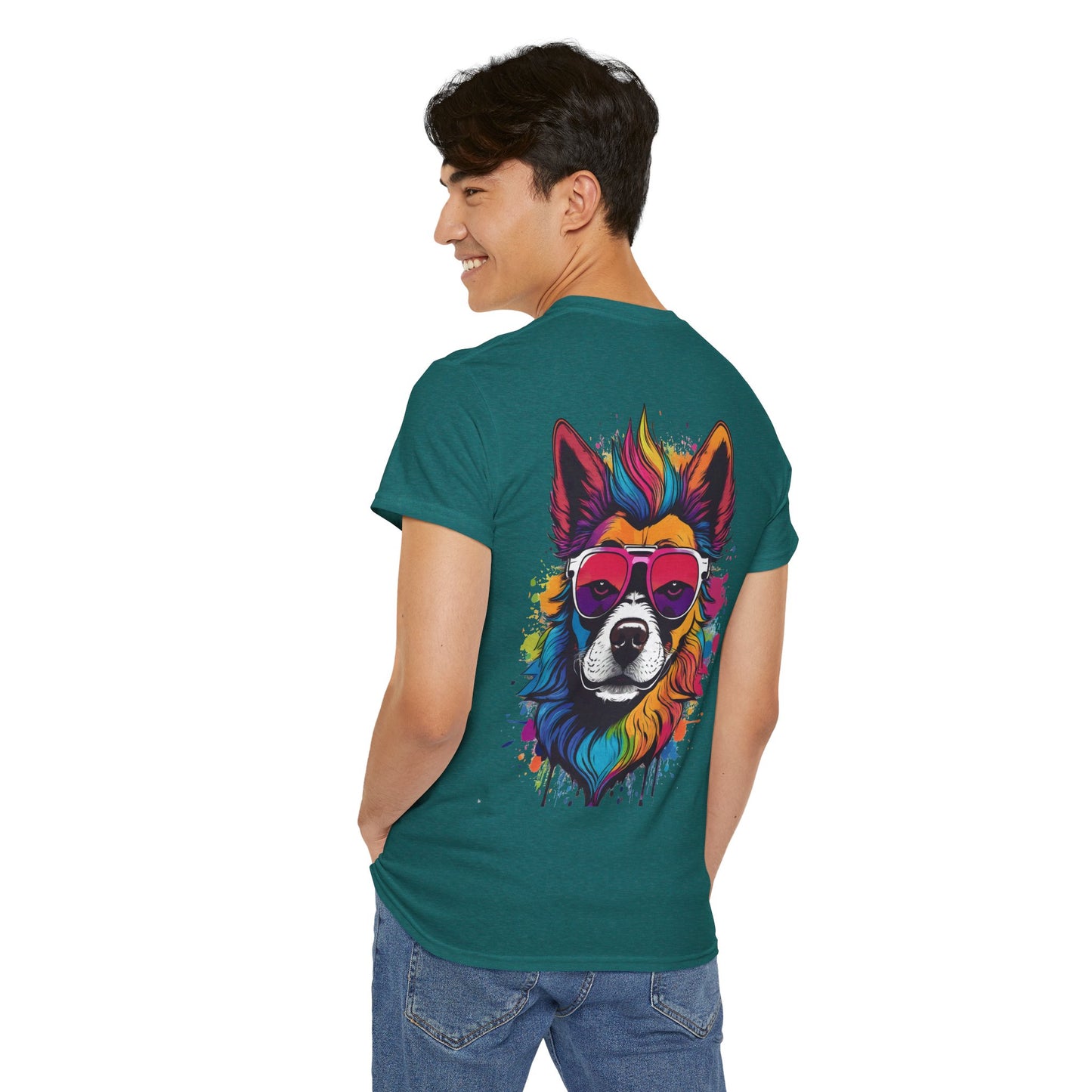 T-Shirt - Psychedelic Dog with Sunglasses