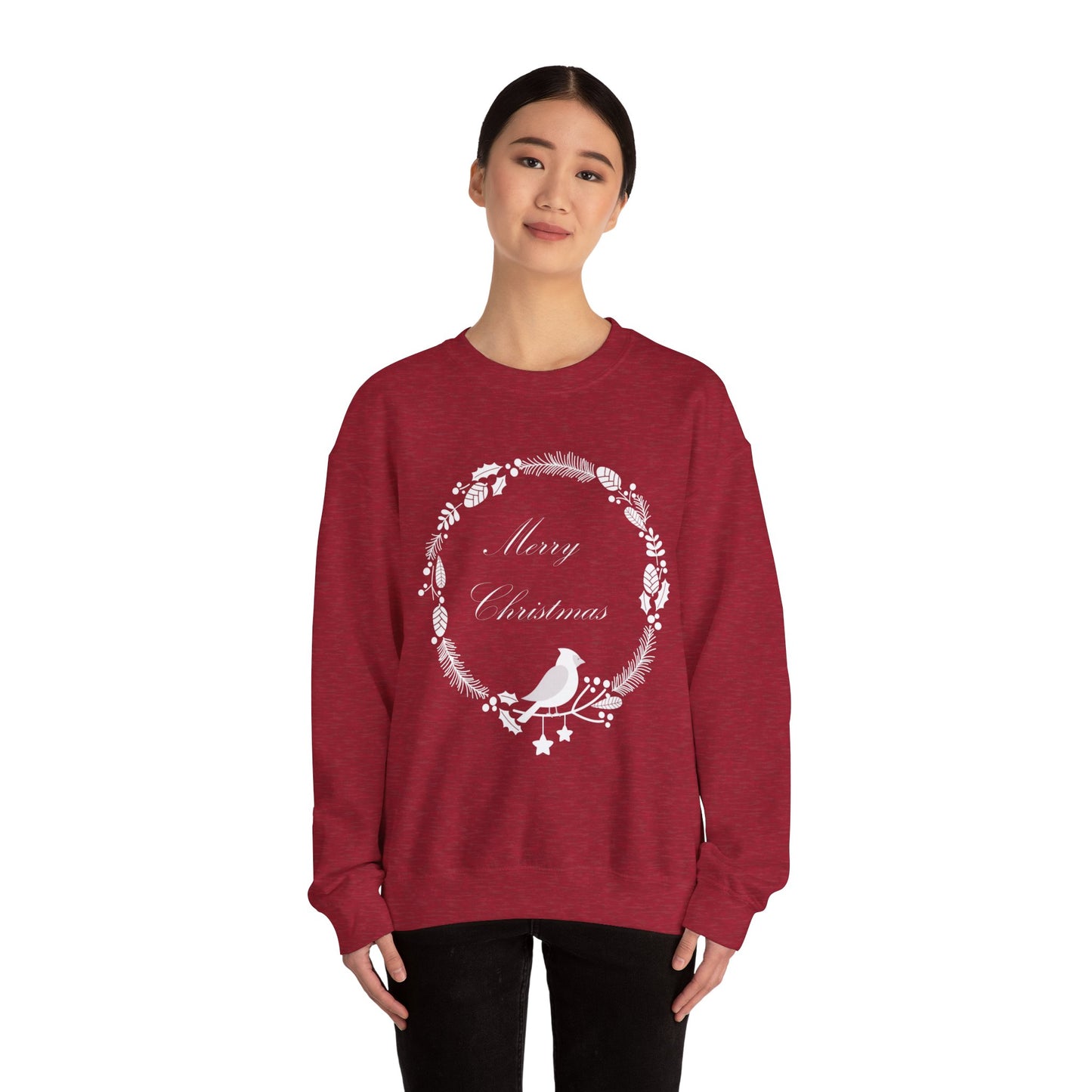 Christmas Cardinal Wreath Sweatshirt