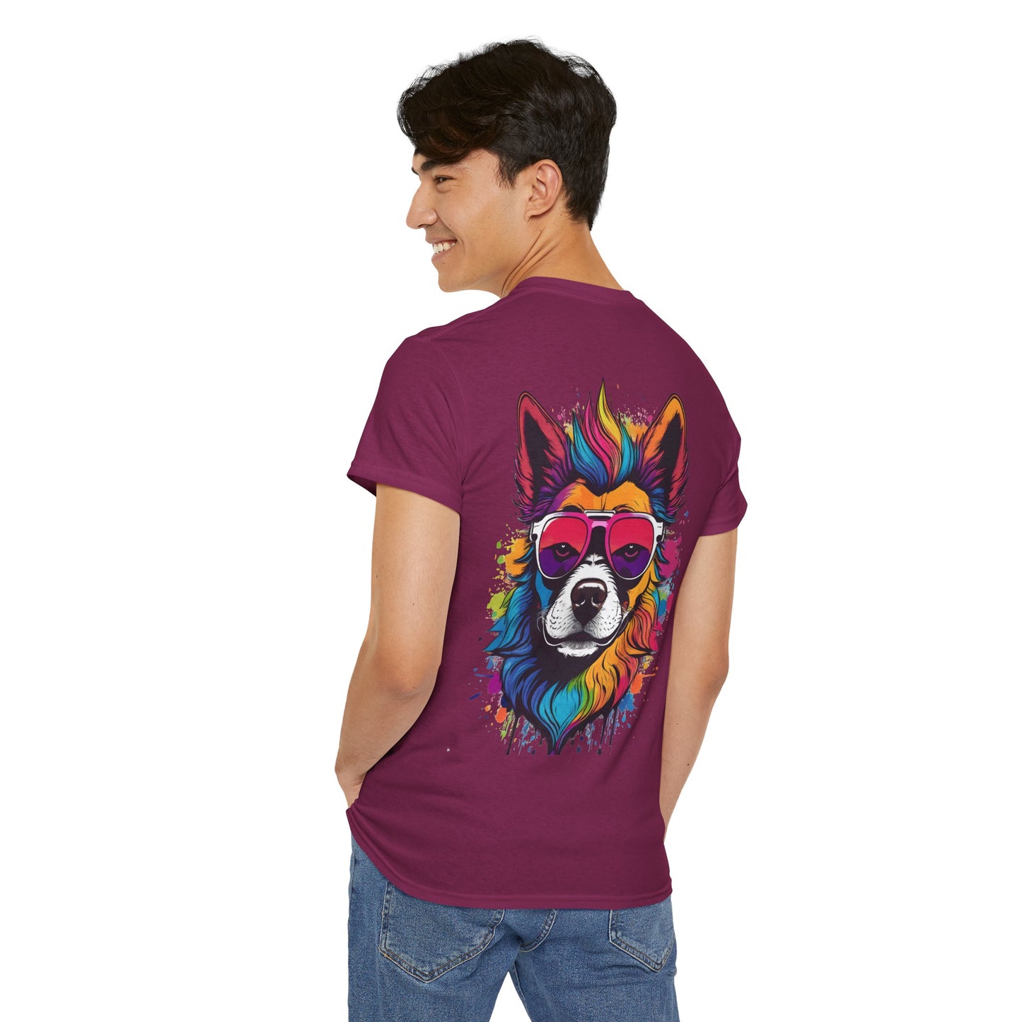 T-Shirt - Psychedelic Dog with Sunglasses