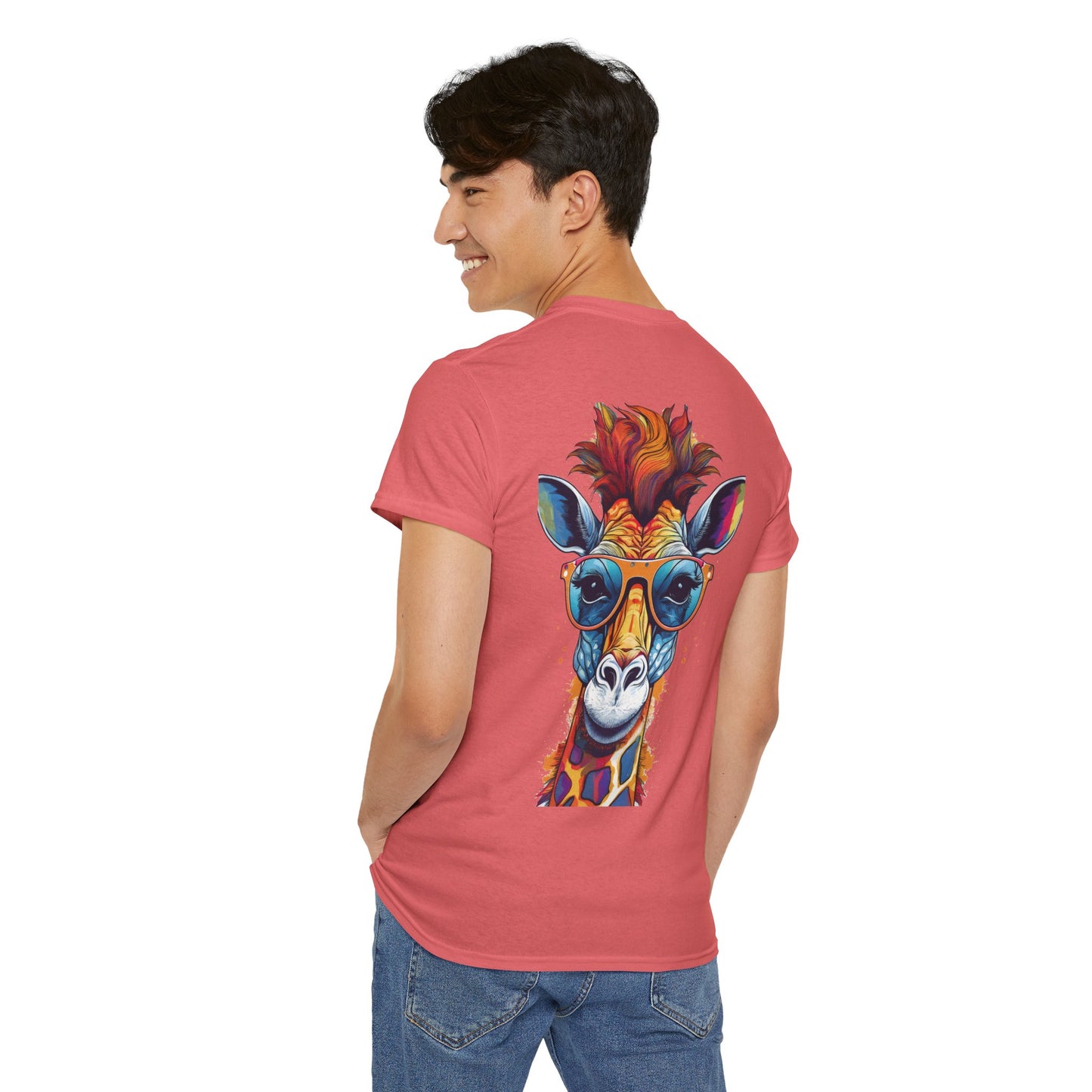 T-Shirt - Psychedelic Giraffe with Sunglasses