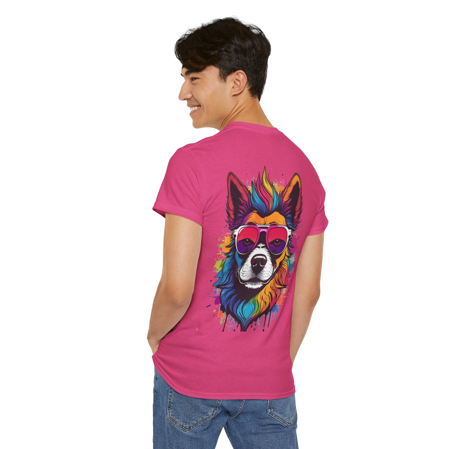 T-Shirt - Psychedelic Dog with Sunglasses