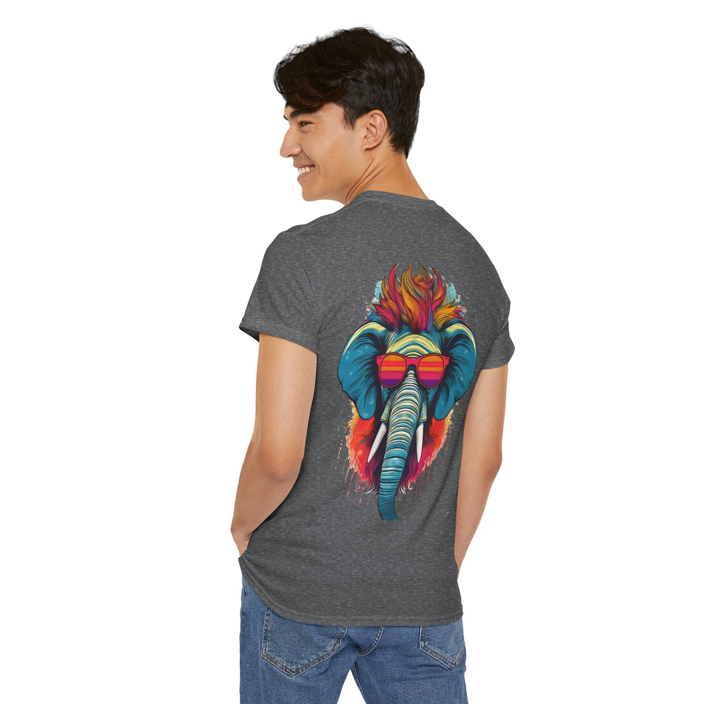 T-Shirt - Psychedelic Elephant with Sunglasses