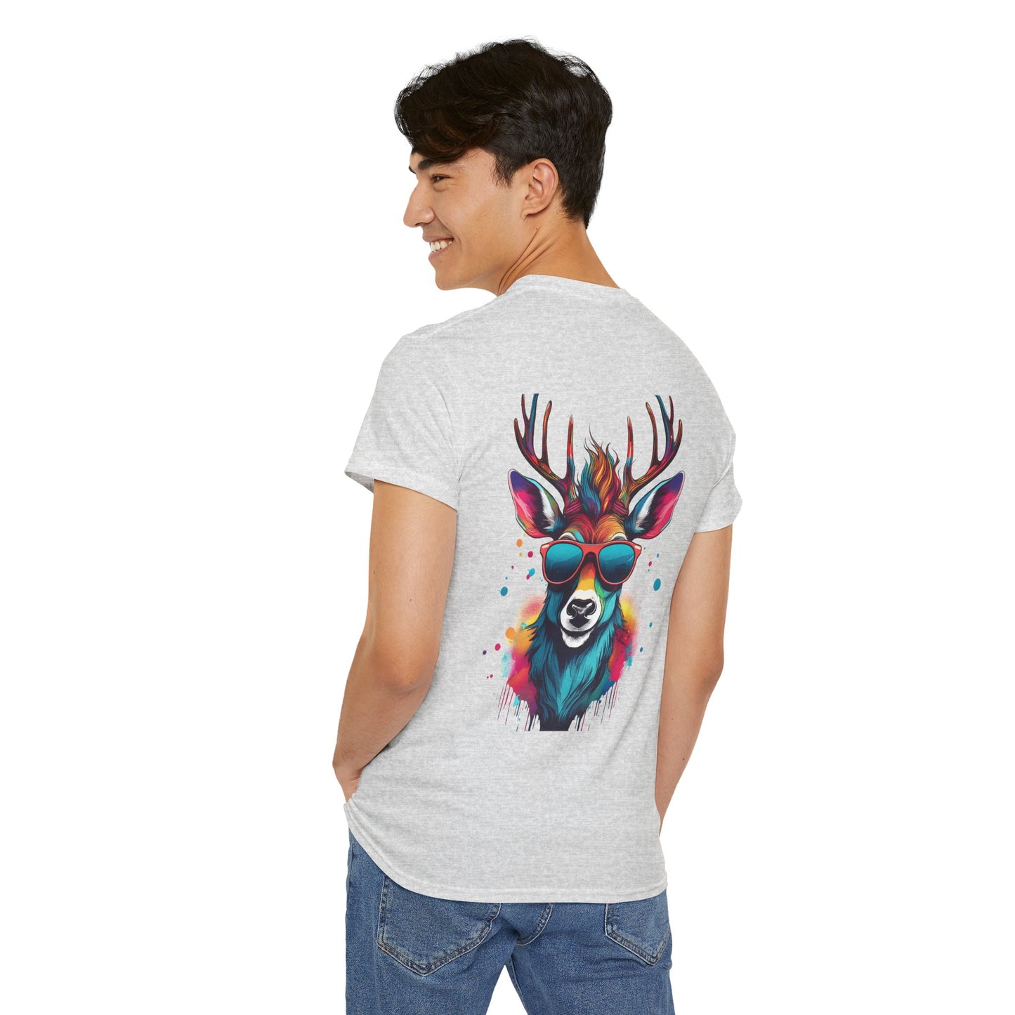 T-Shirt - Psychedelic Deer with Sunglasses