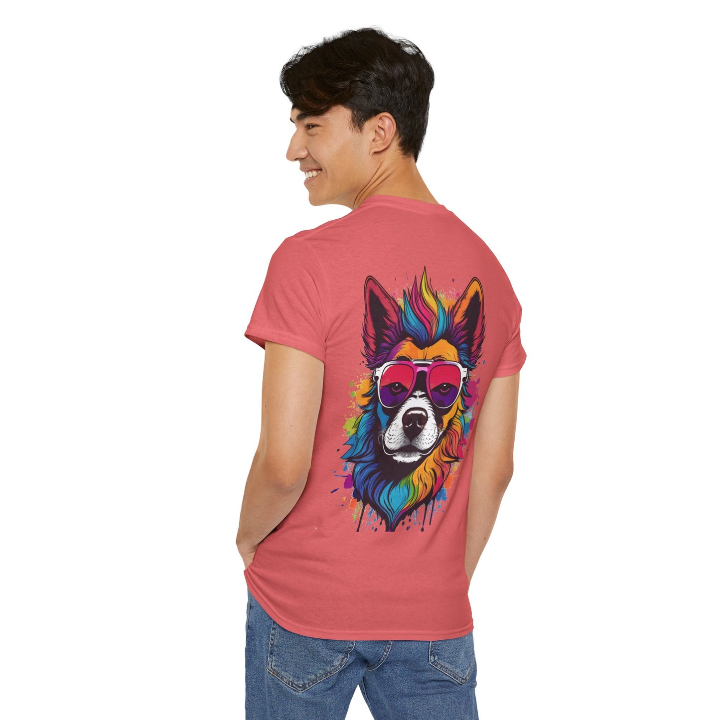 T-Shirt - Psychedelic Dog with Sunglasses