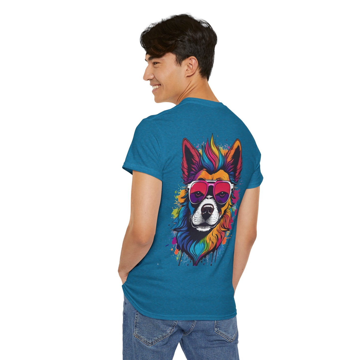 T-Shirt - Psychedelic Dog with Sunglasses