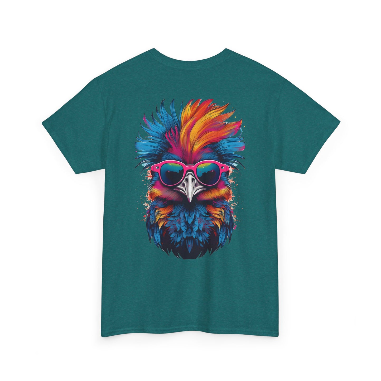 T-Shirt - Psychedelic Ostrich with Sunglasses